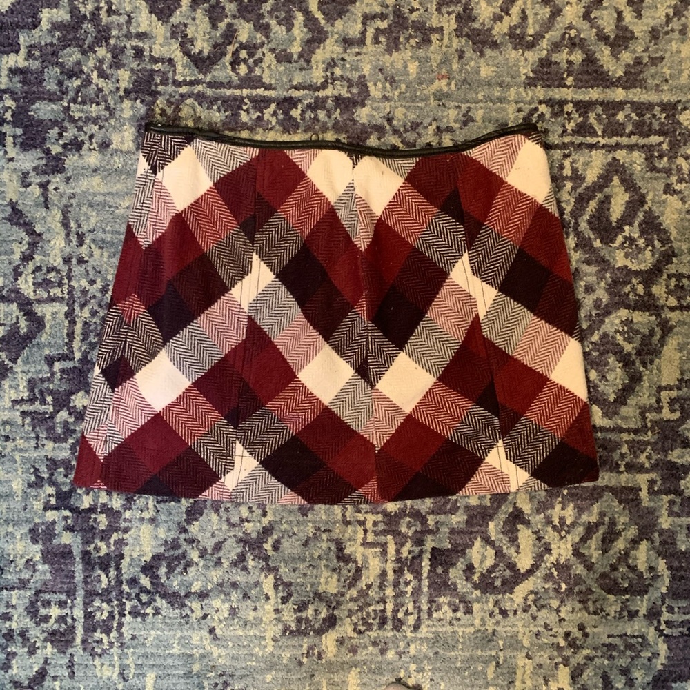 Free People plaid mini skirt